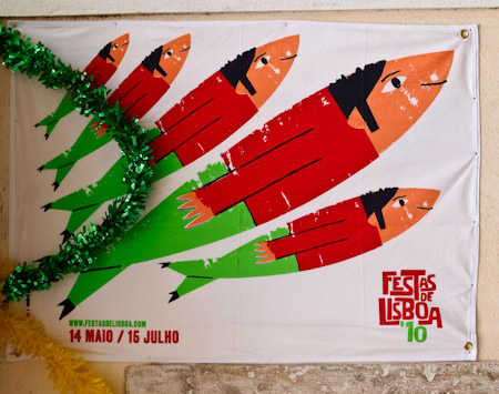 Banner for Sardine Festival in Lisbon (Portugal) summer 2010.
